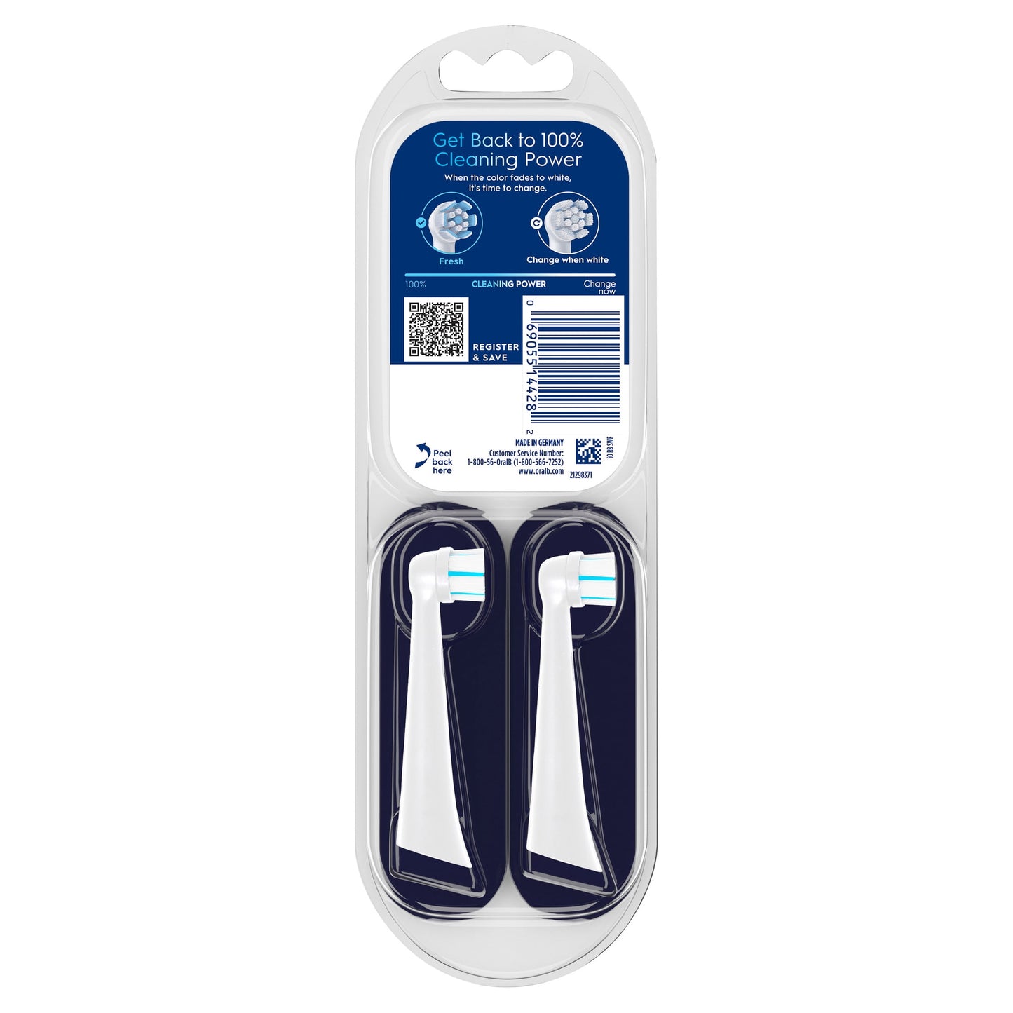 Oral-B Toothbrush Heads, iO Gum &amp; Sensitive Replacement Heads, Electric Toothbrush Brush Heads, White, 6 Count