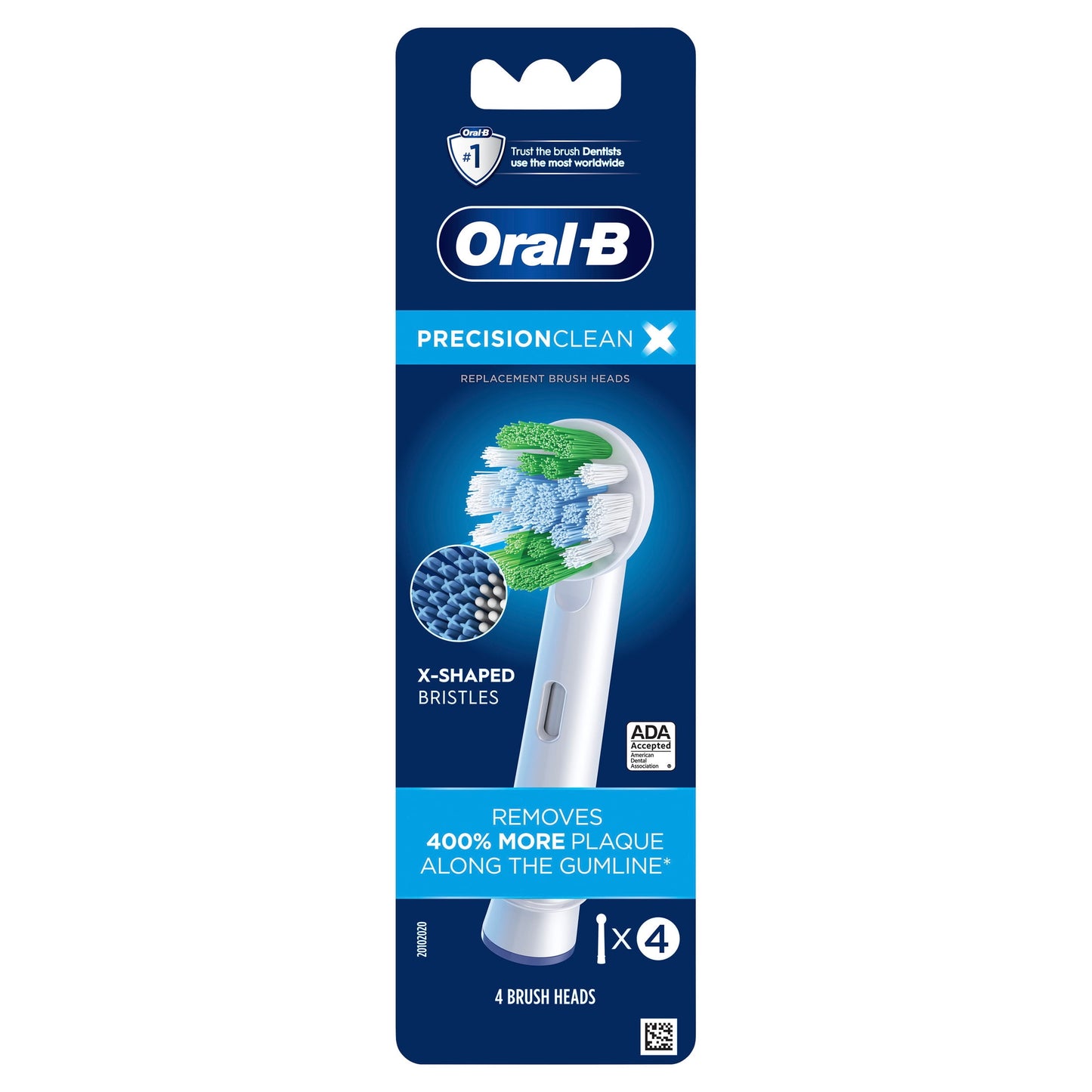 Oral-B Toothbrush Heads, Precision Clean Electric Toothbrush Replacement Head, White, 4 Count