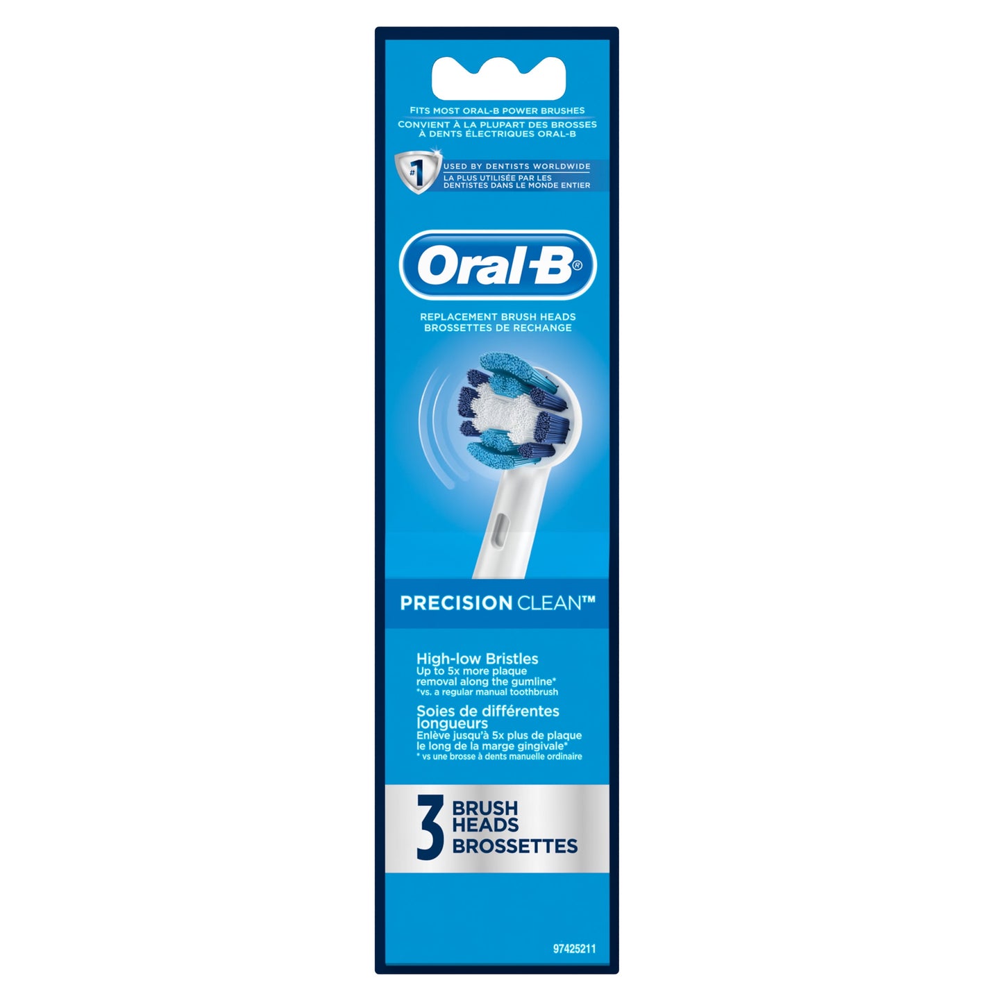 Oral-B Toothbrush Heads, Precision Clean Electric Toothbrush Replacement Head, White, 4 Count