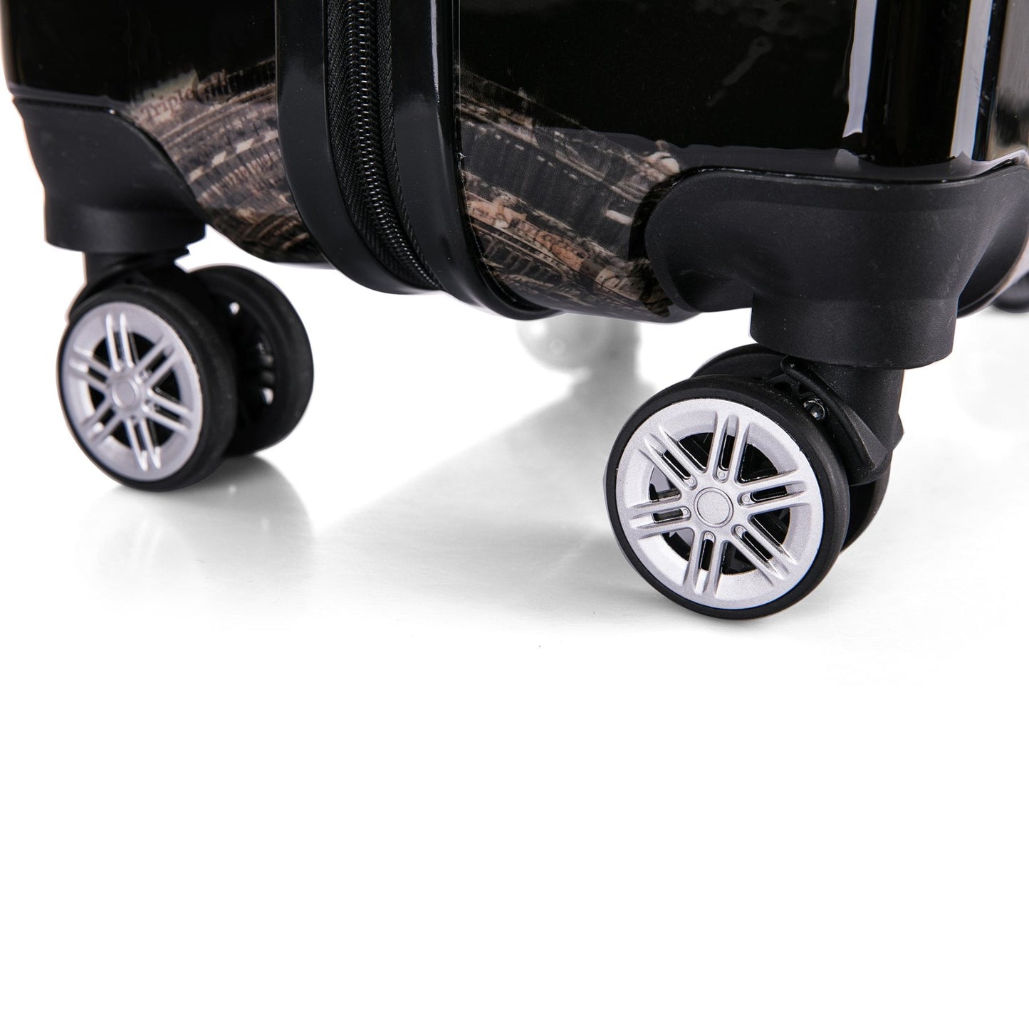 InUSA Print 3-Piece Hardside Luggage Sets with Spinner Wheels, Handle, Trolley, (20"/24"/28"), Paris