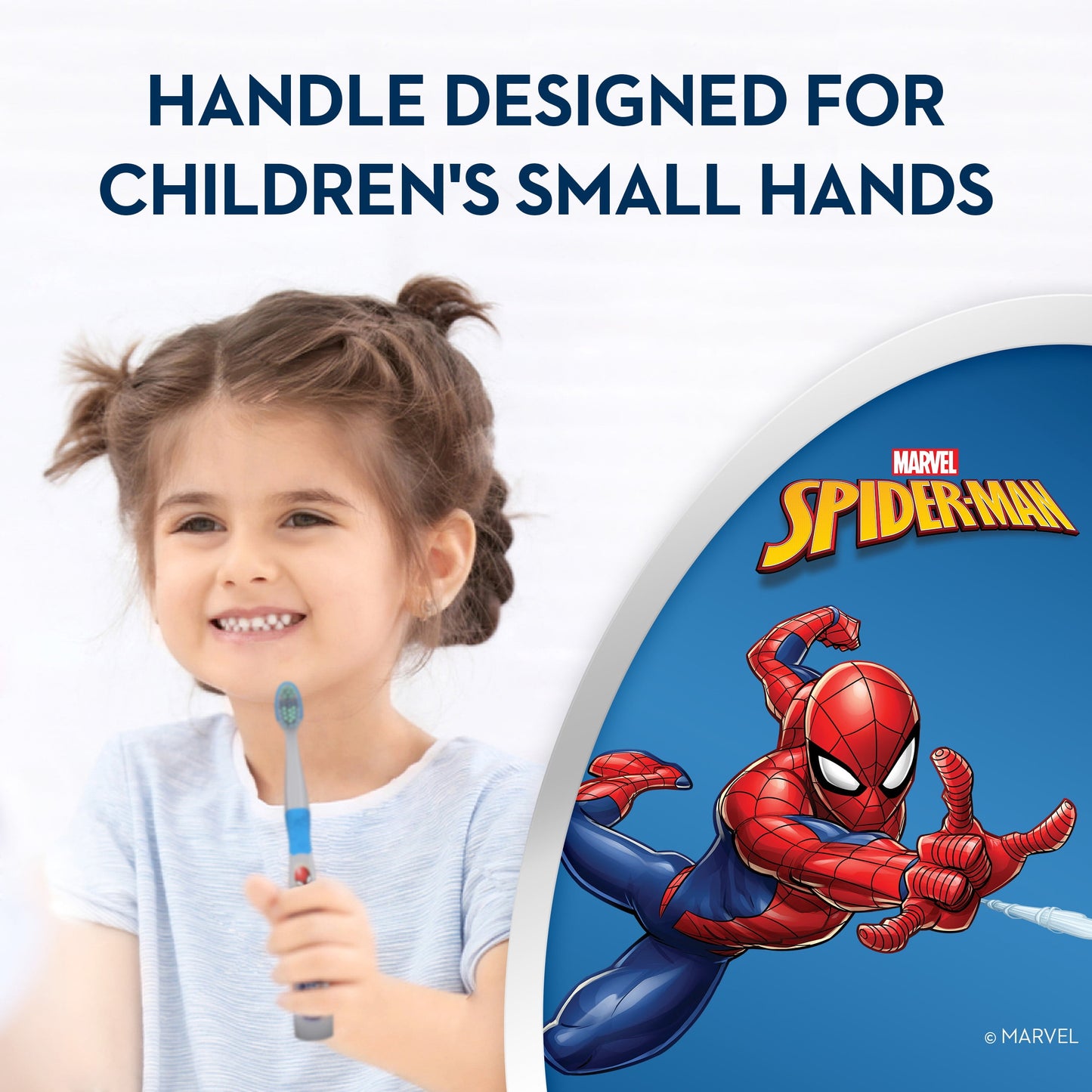 Oral-B Kid's Marvel's Spiderman Soft Bristle Manual Toothbrush, for Kids 3+