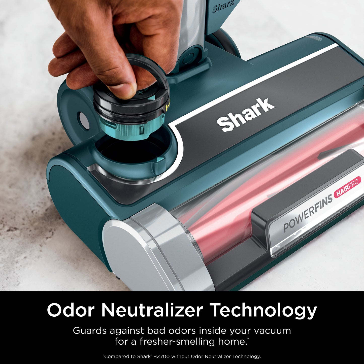 Shark UltraLight PetPro Corded Stick Vacuum, Carpet and Hardfloors, Pet Friendly, PowerFins HairPro, Odor Technology, Removable Handheld, HZ700 Blue