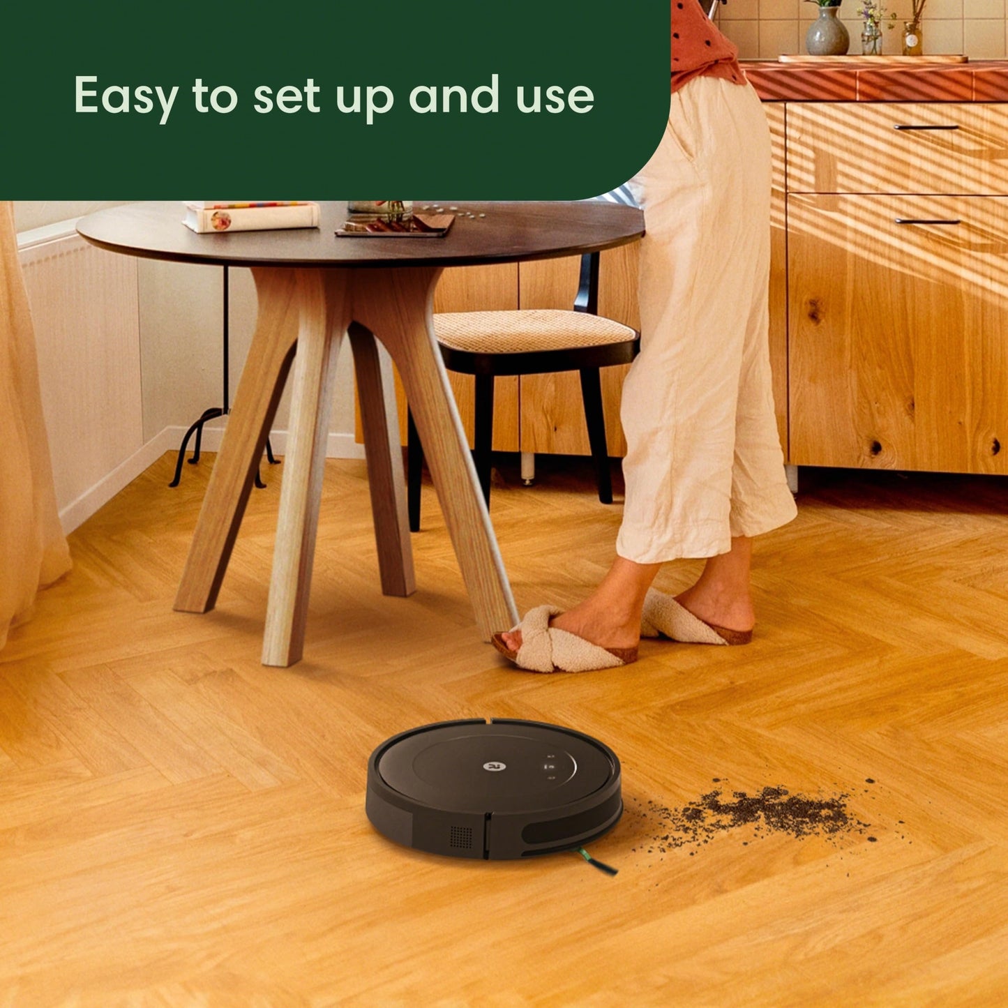 iRobot Roomba Vac Robot Vacuum Q011 - Power-Lifting Suction, Alexa, Quieter Cleaning Mode, Multi-Surface Cleaning, Cleans in Neat Rows, Easy to use, Self-Charging