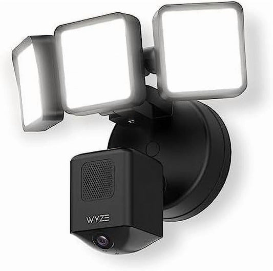 Wyze - Floodlight Camera Pro, 3000 Lumen LEDs, 180° Wide View, 2k HD Outdoor Wi-Fi Floodlight Home Security Camera - Black