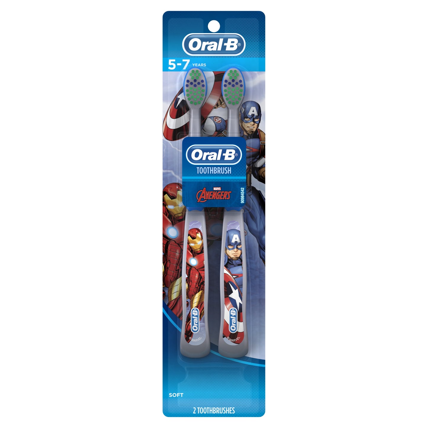 Oral-B Kid's Manual Toothbrush featuring Marvel's Avengers, 2 count