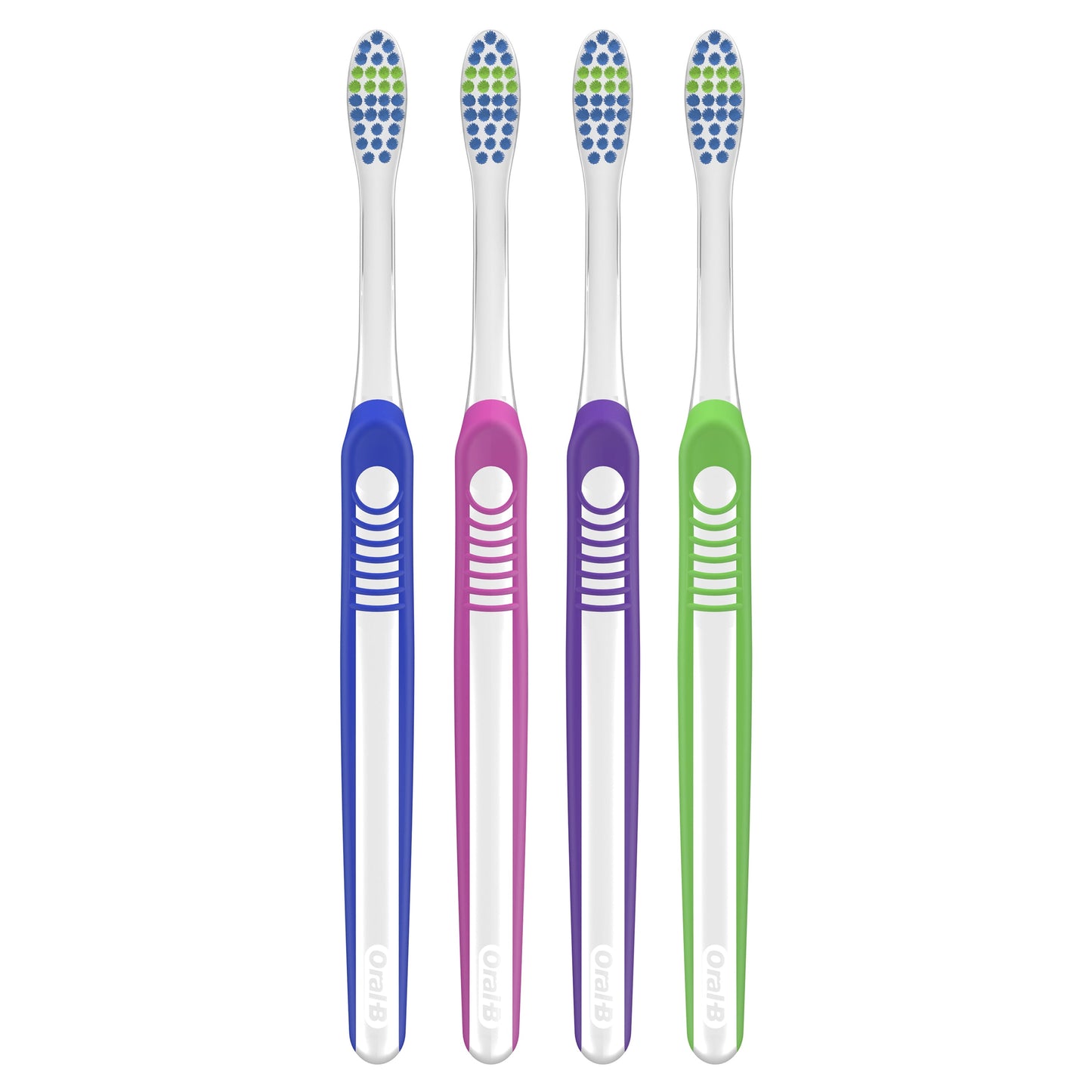 Oral-B Indicator Contour Clean Toothbrushes, Soft Bristles, 4 Count