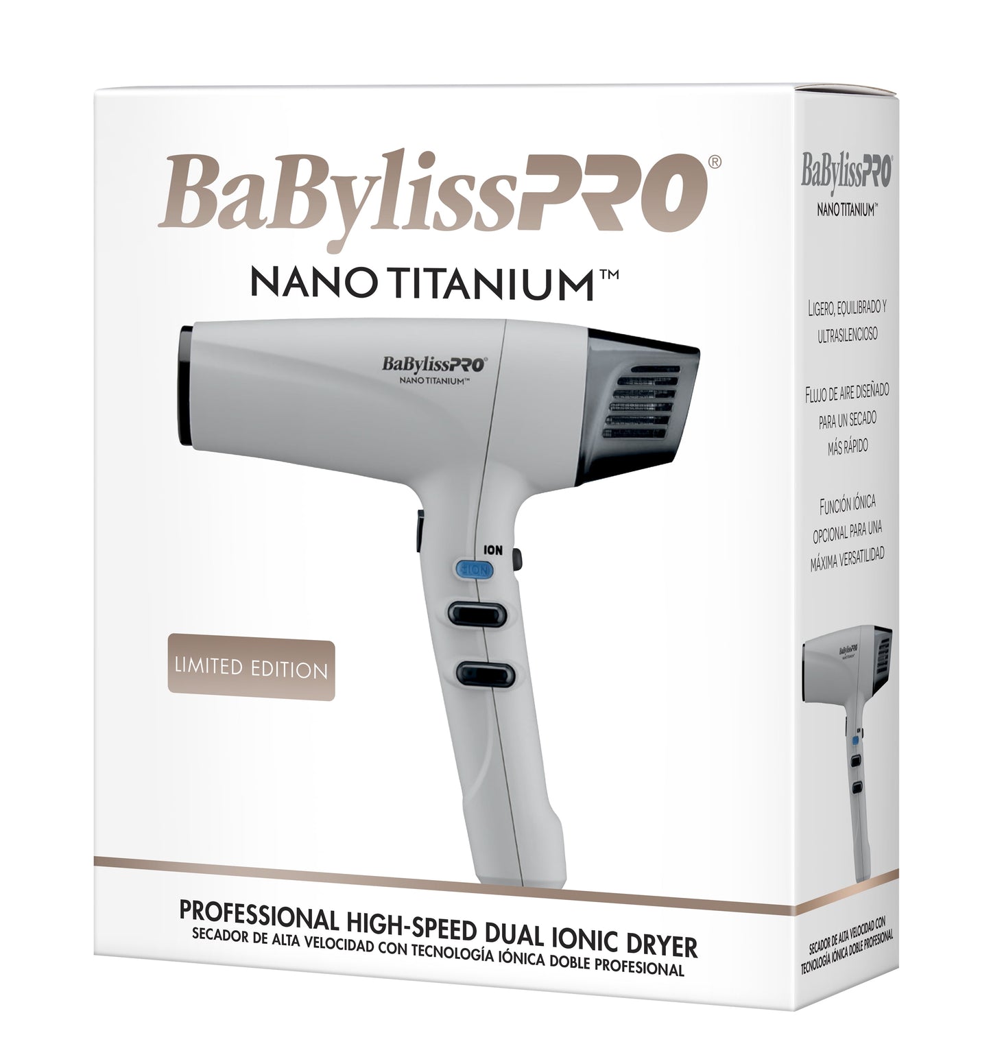BaBylissPRO Nano Titanium Matte Black High-Speed Dual Ionic Dryer
