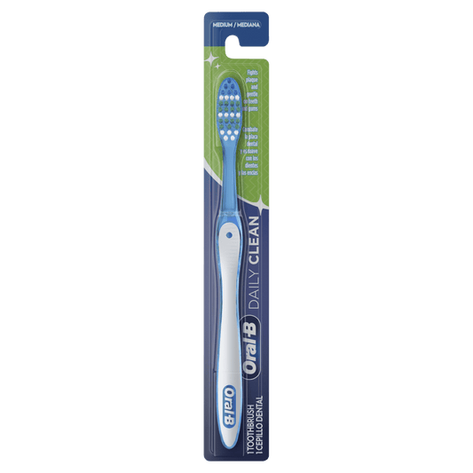 Oral-B Daily Clean Toothbrush, Medium, Gentle On Gums &amp; Teeth, 1 Each ( TWO PACK )