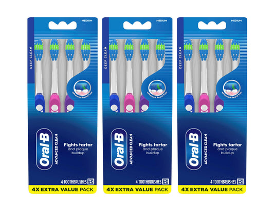 Oral-B Toothbrush Indicator Color Collection Medium 4-Pack (Pack of 3)