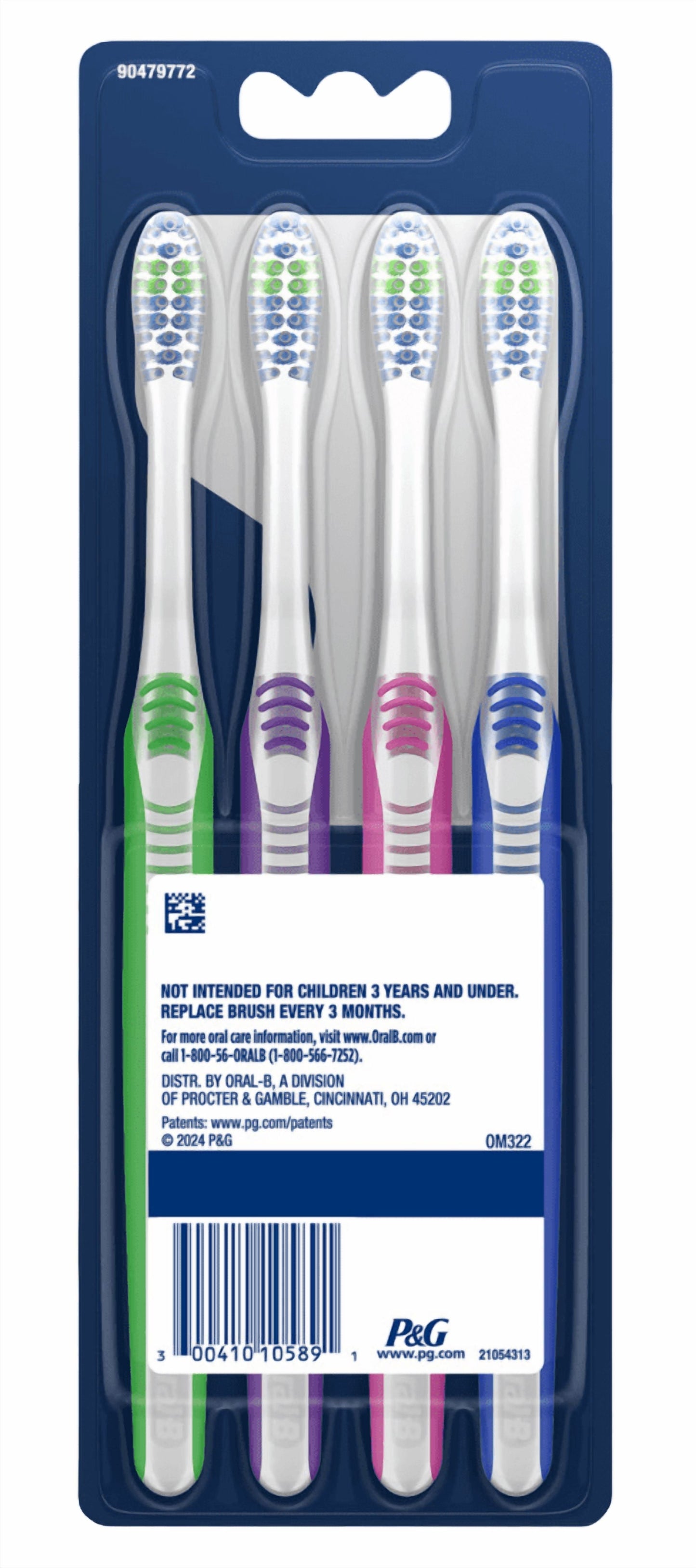 Oral-B Toothbrush Indicator Color Collection Medium 4-Pack (Pack of 3)