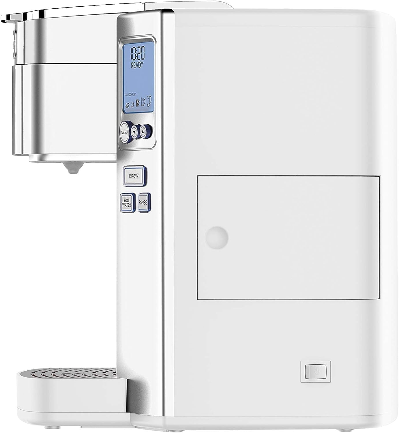 Cuisinart Coffee Maker, Single Serve 72-Ounce Reservoir Coffee Machine, Programmable Brewing &amp; Hot Water Dispenser, Stainless Steel SS-10WP1, White