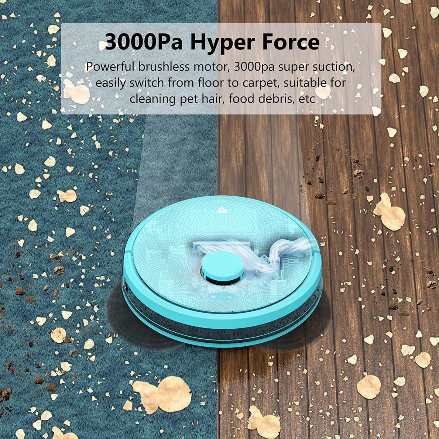 Tecbot S3 Pro Robot Vacuum Cleaner w/360° LDS Laser Navigation