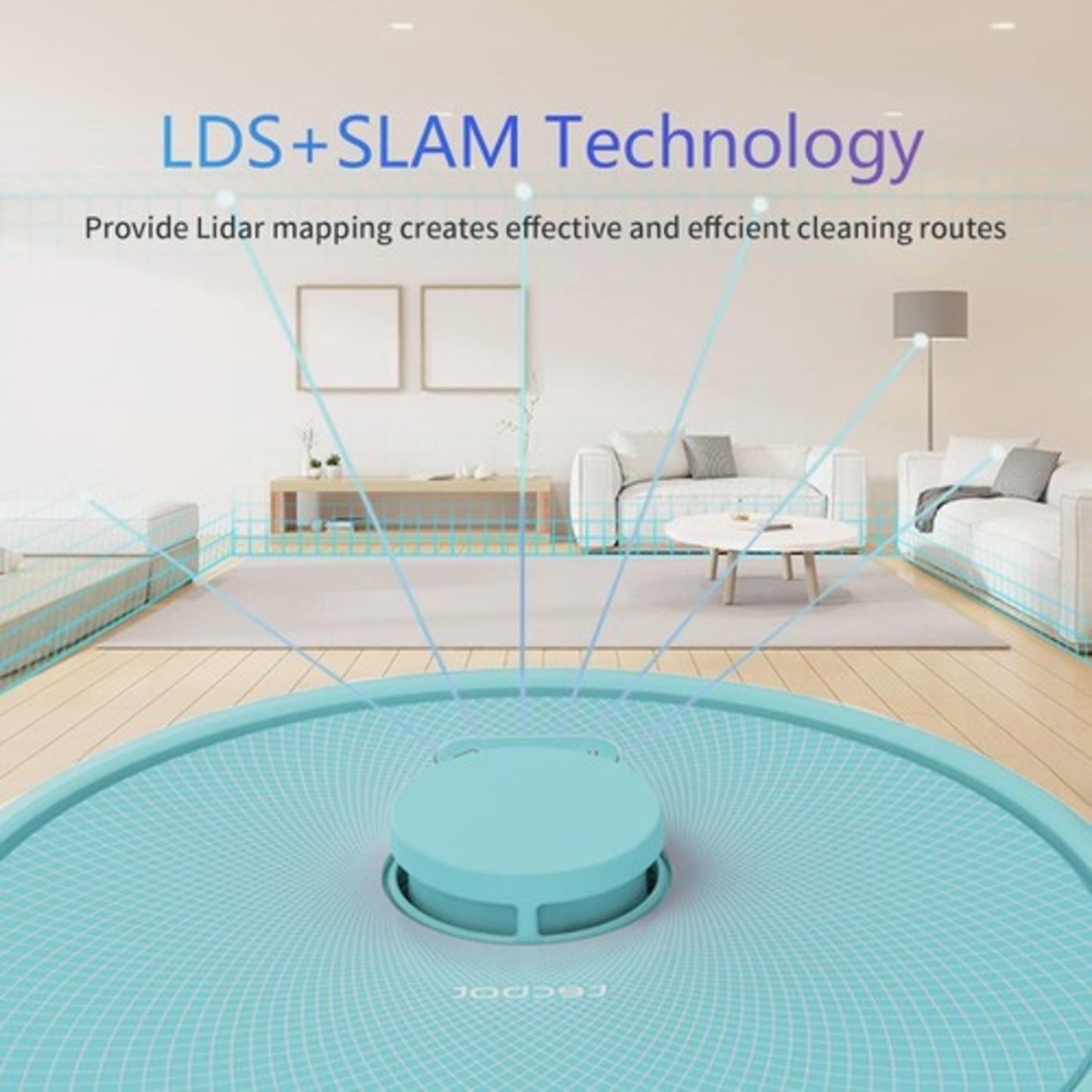 Tecbot S3 Pro Robot Vacuum Cleaner w/360° LDS Laser Navigation