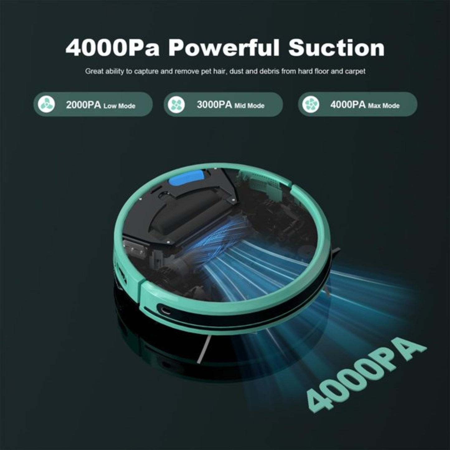Tecbot S3 Pro Robot Vacuum Cleaner w/360° LDS Laser Navigation