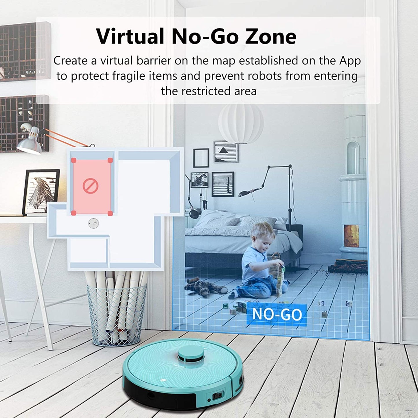 Tecbot S3 Pro Robot Vacuum Cleaner w/360° LDS Laser Navigation