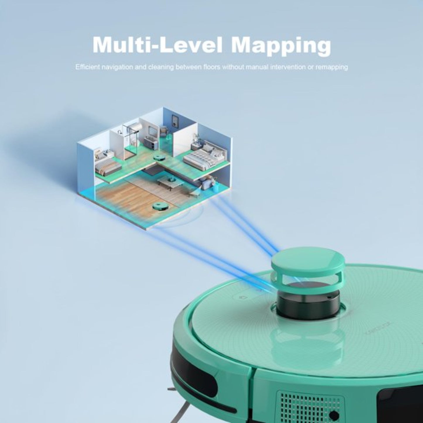 Tecbot S3 Pro Robot Vacuum Cleaner w/360° LDS Laser Navigation