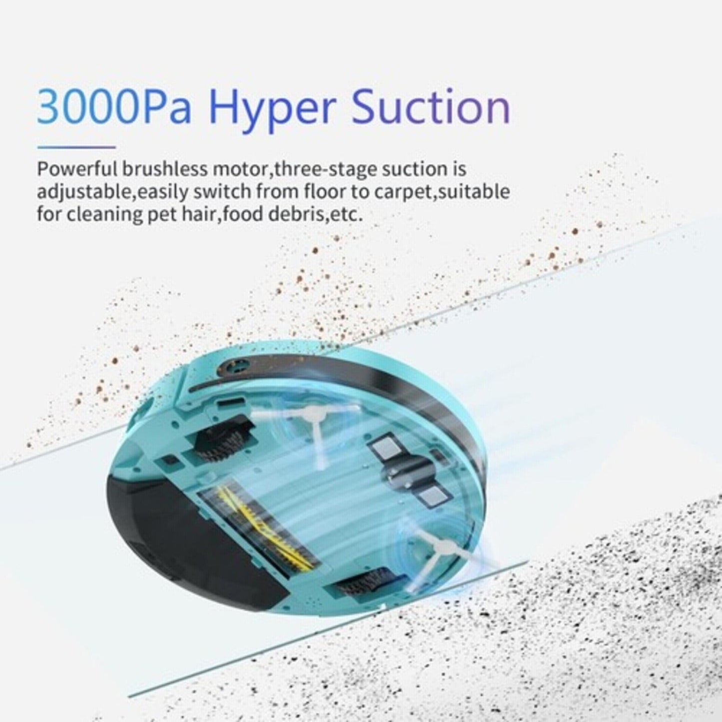 Tecbot S3 Pro Robot Vacuum Cleaner w/360° LDS Laser Navigation