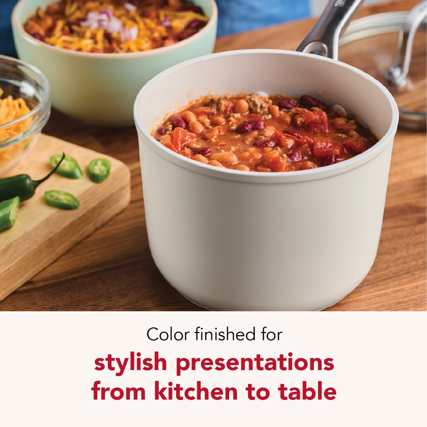 KitchenAid Hard-Anodized 10 Pcs Ceramic Induction Cookware Set, Dishwasher Safe and Oven Safe to 500°F, Porcelain White