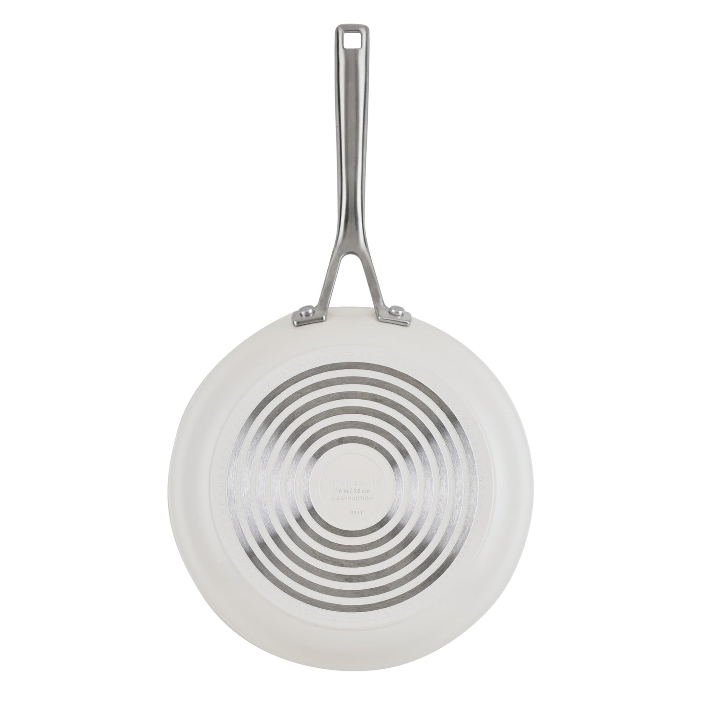 KitchenAid Hard-Anodized 10 Pcs Ceramic Induction Cookware Set, Dishwasher Safe and Oven Safe to 500°F, Porcelain White
