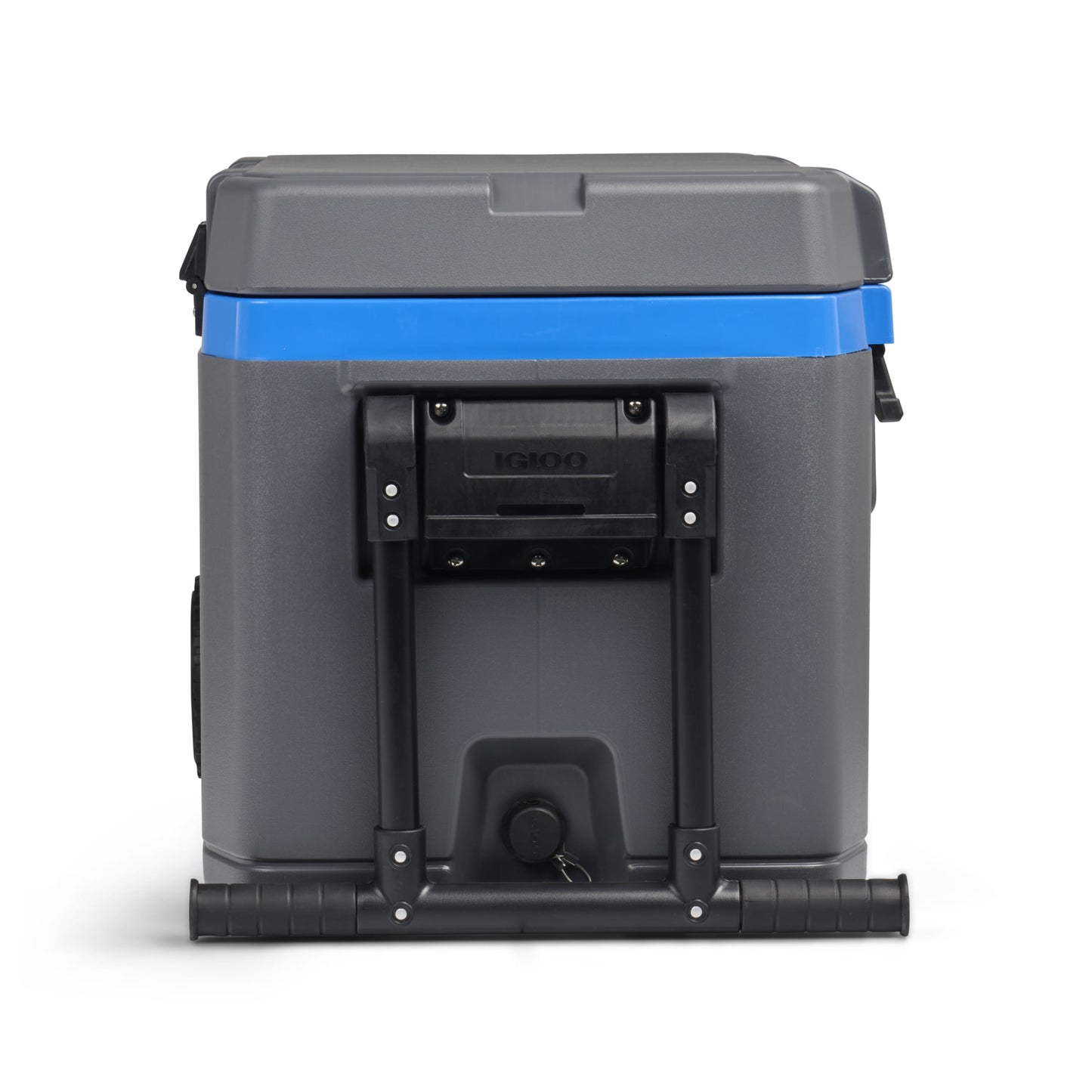 Igloo 72 QT Overland Ice Chest Cooler with Wheels, Gray and Sneaky Blue