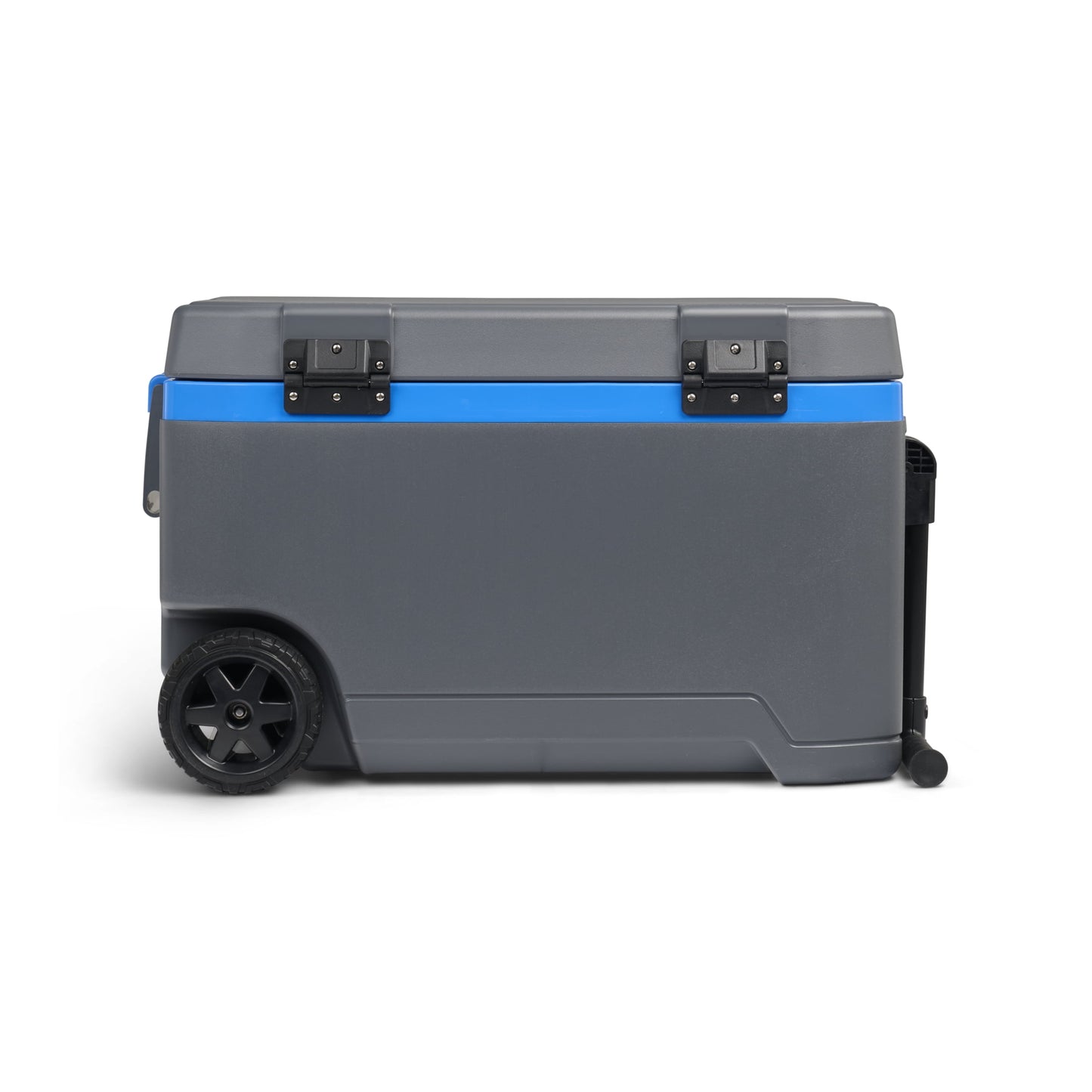 Igloo 72 QT Overland Ice Chest Cooler with Wheels, Gray and Sneaky Blue