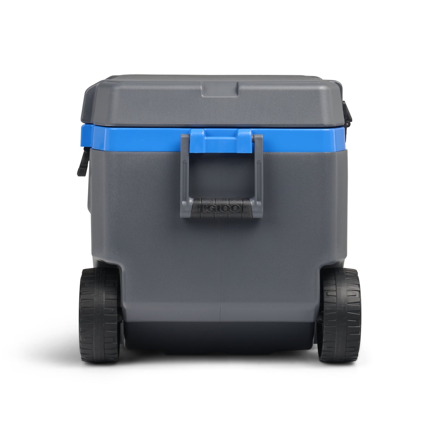 Igloo 72 QT Overland Ice Chest Cooler with Wheels, Gray and Sneaky Blue