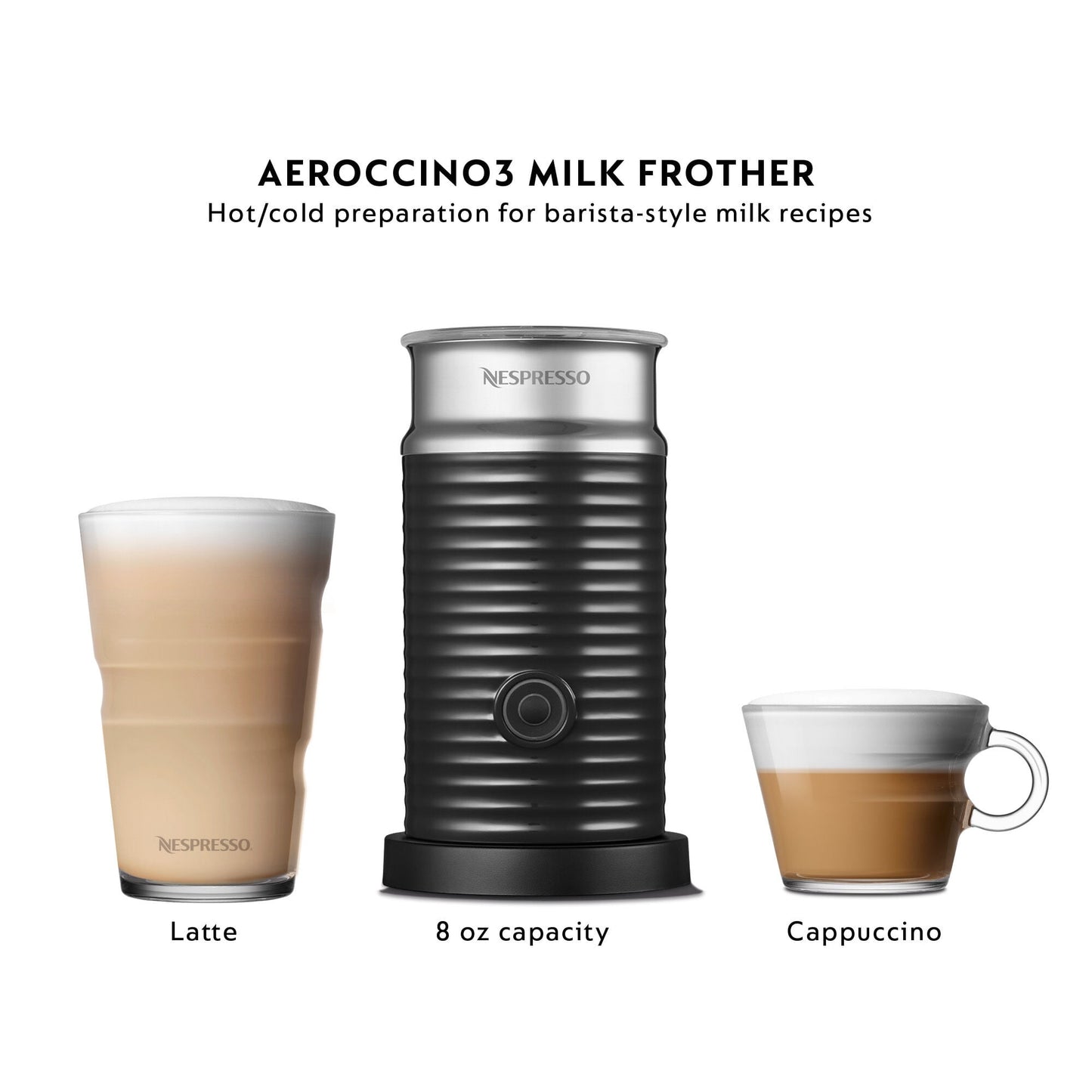 Nespresso New Vertuo Plus Coffee and Espresso Machine by De'Longhi with Aerocinno, Gray, Single-Serve Brewers