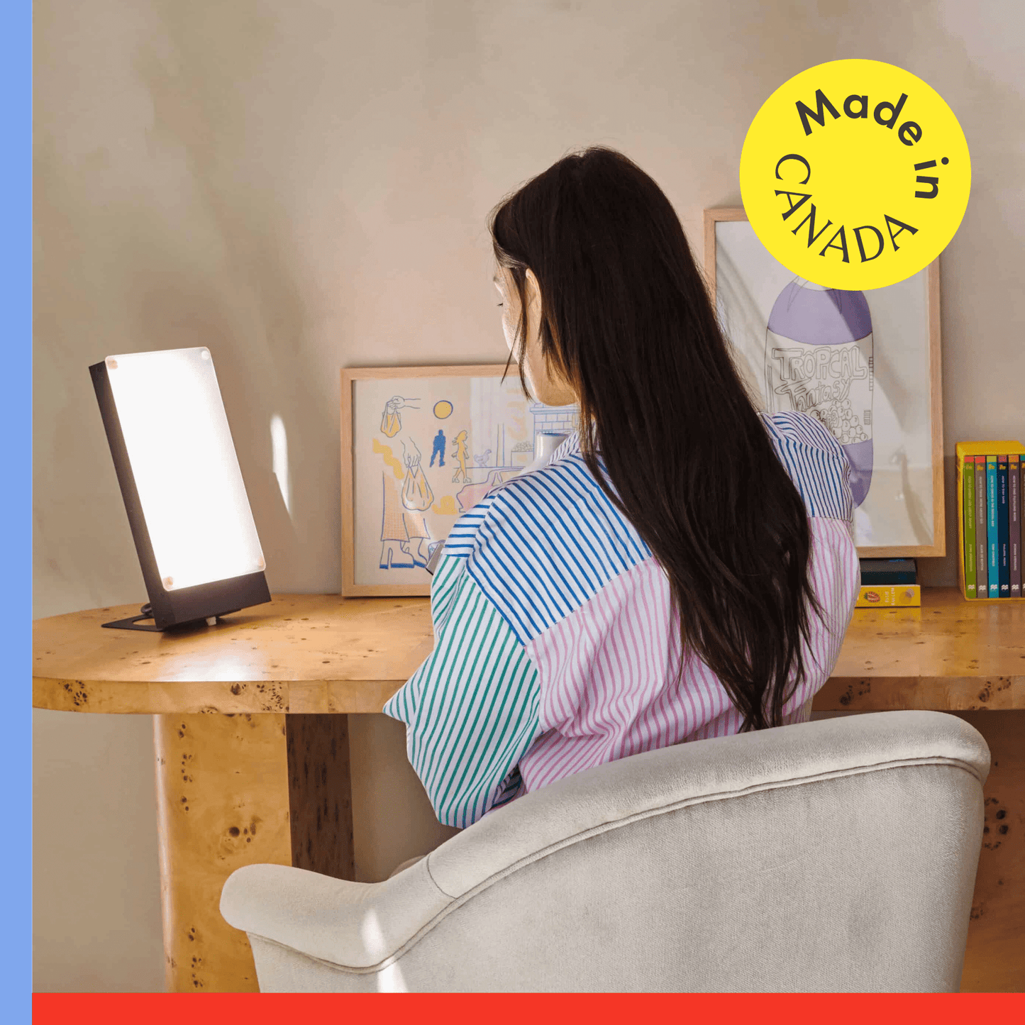 Northern Light Technologies NLT-TRVB TRAVelite II 10000 Lux LED Bright Light Therapy Desk Lamp, Black