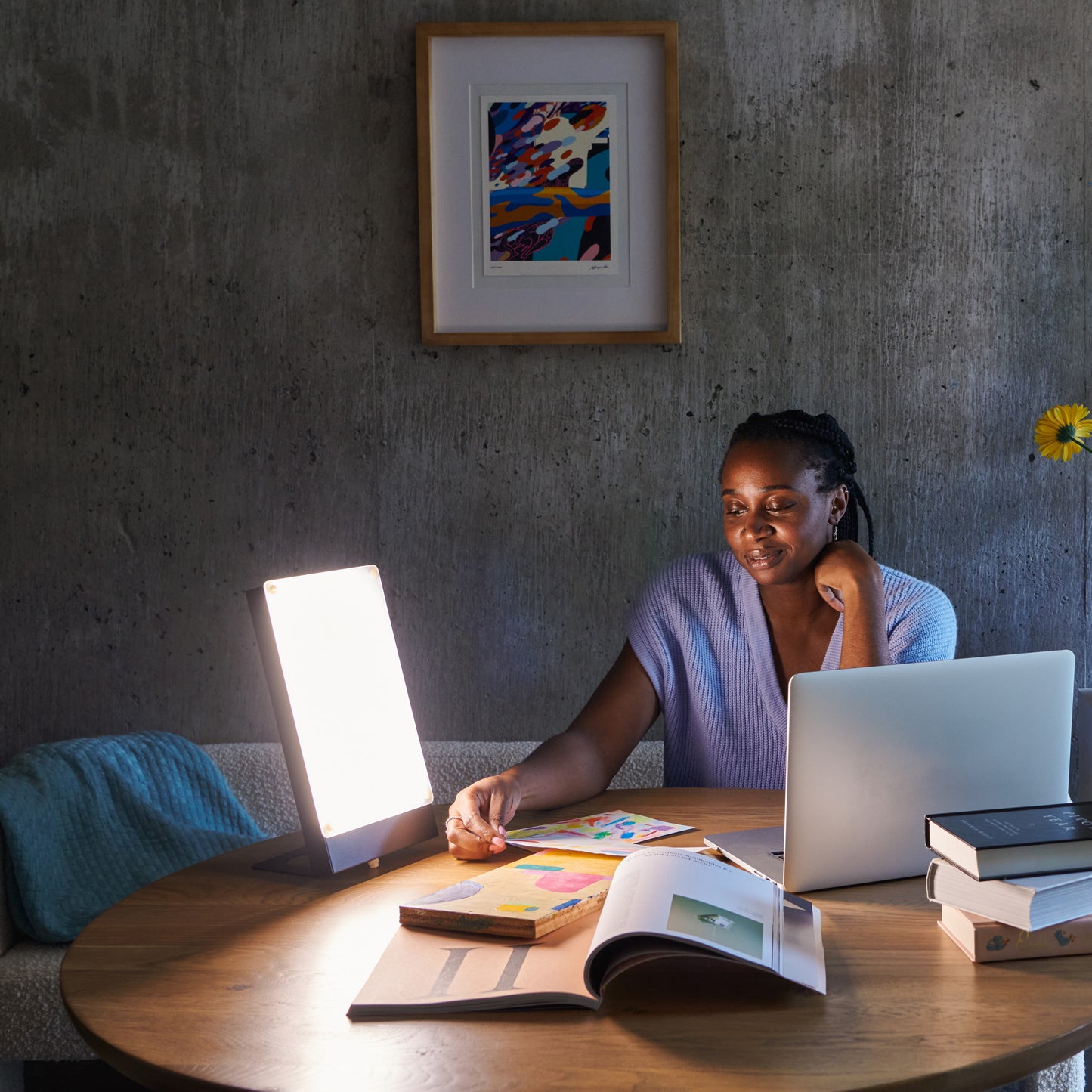 Northern Light Technologies NLT-TRVB TRAVelite II 10000 Lux LED Bright Light Therapy Desk Lamp, Black
