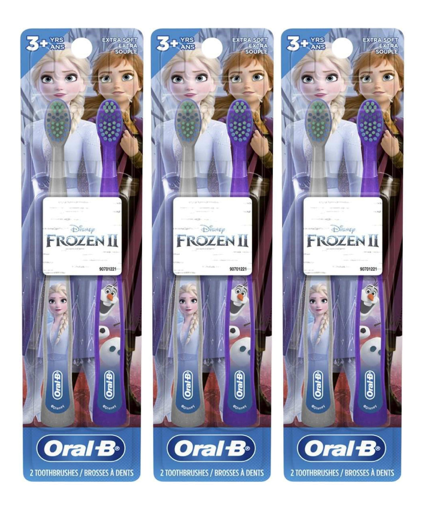Oral-B Toothbrush Kids Frozen Ii Extra Soft 2 Pack (Pack of 3)