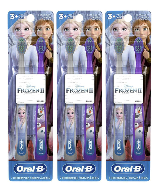 Oral-B Toothbrush Kids Frozen Ii Extra Soft 2 Pack (Pack of 3)