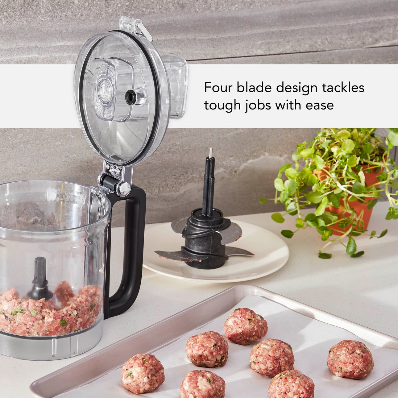 KitchenAid 9 Cup Food Processor, Contour Silver, KFP0921