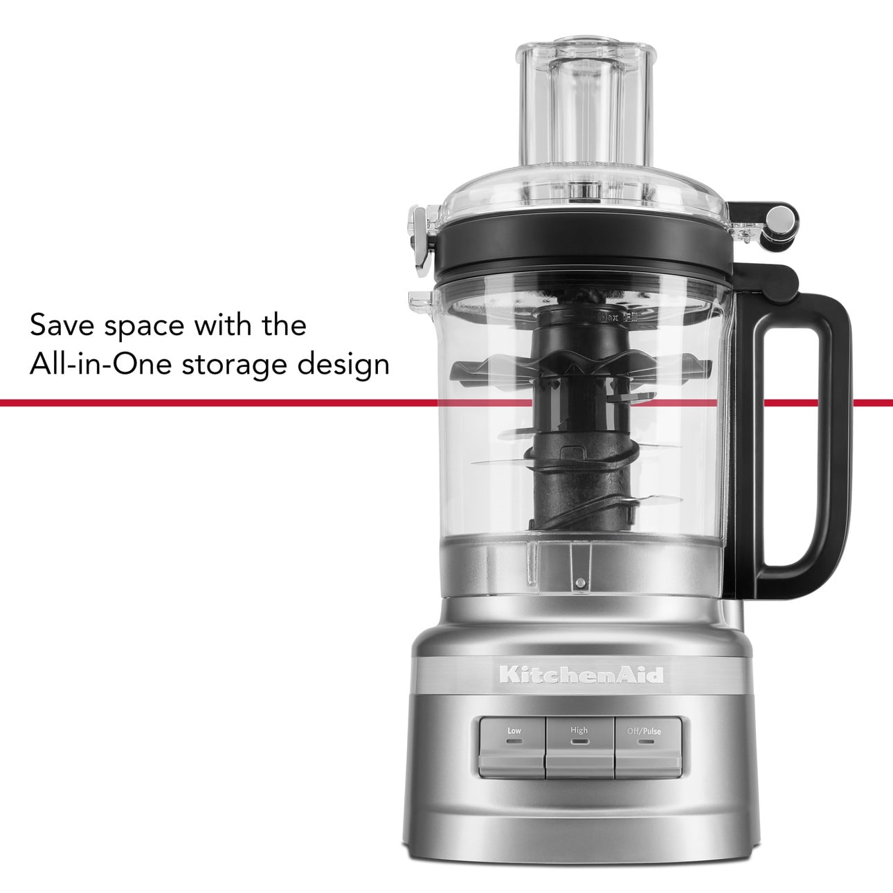 KitchenAid 9 Cup Food Processor, Contour Silver, KFP0921