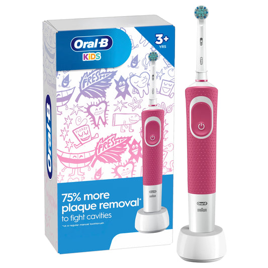 Oral-B Kids Electric Toothbrush with Sensitive Brush Head and Timer, for Kids 3+