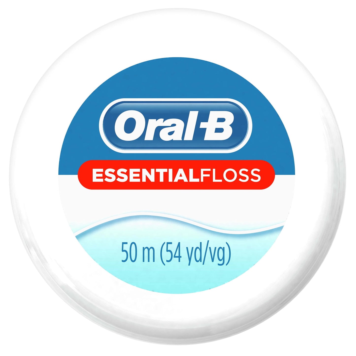Oral-B Floss, Essential Floss Mint Waxed Dental Floss, Cavity Defense, 50 m