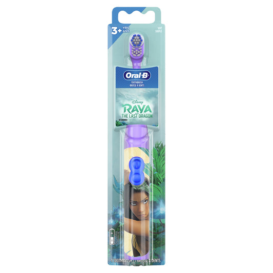 Oral-B Kid's Disney's Raya &amp; the Last Dragon Battery Electric Toothbrush, Soft