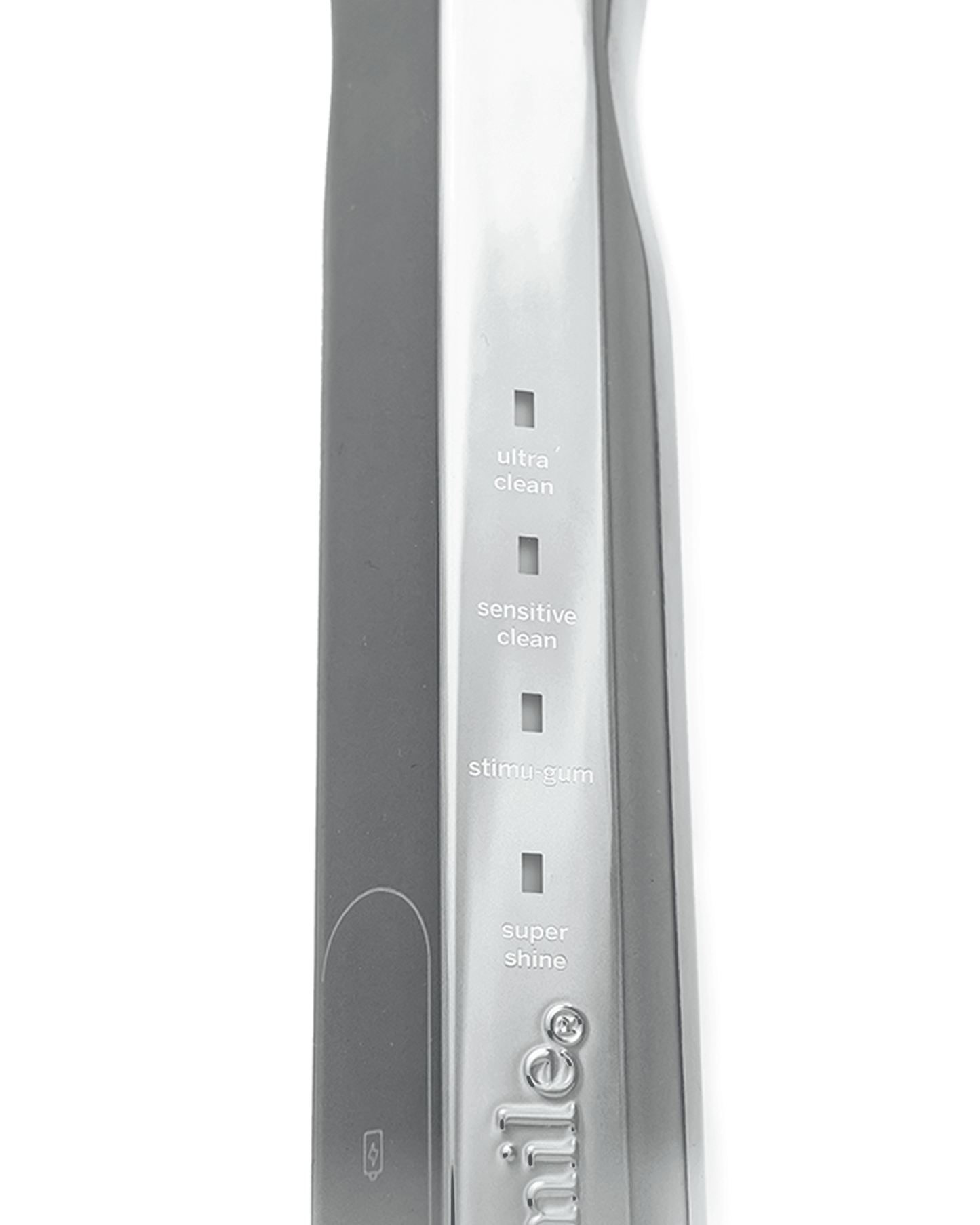 Supersmile Zina45 Sonic Pulse Electric Toothbrush - Rechargeable Whitening Toothbrush w/Polishing Head - 4 Cleaning Modes, Silver