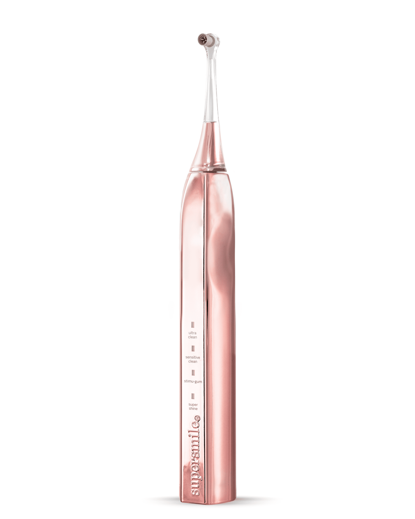 Supersmile Zina45 Sonic Pulse Electric Toothbrush - Rechargeable Whitening Toothbrush w/Polishing Head - 4 Cleaning Modes, Silver