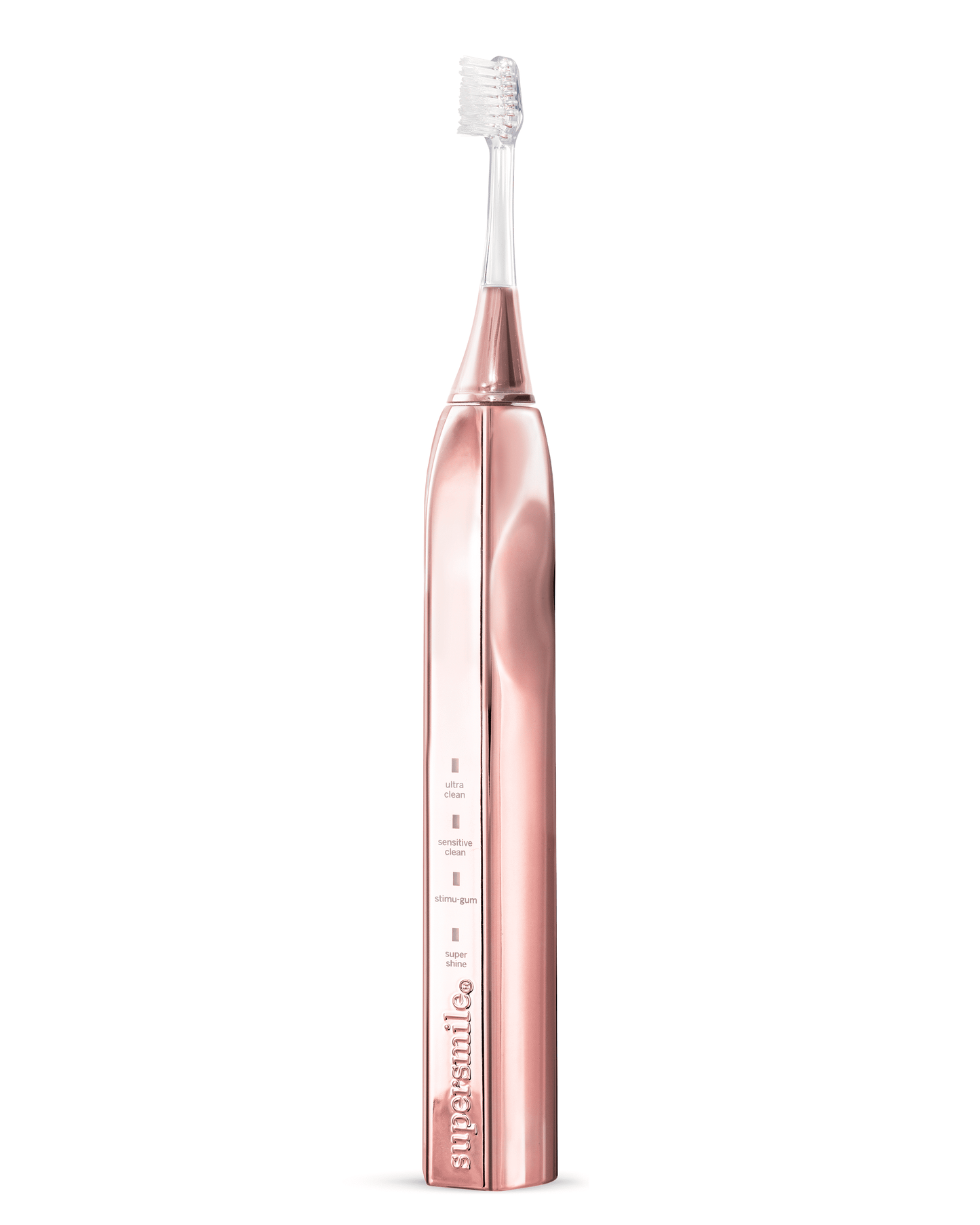 Supersmile Zina45 Sonic Pulse Electric Toothbrush - Rechargeable Whitening Toothbrush w/Polishing Head - 4 Cleaning Modes, Silver