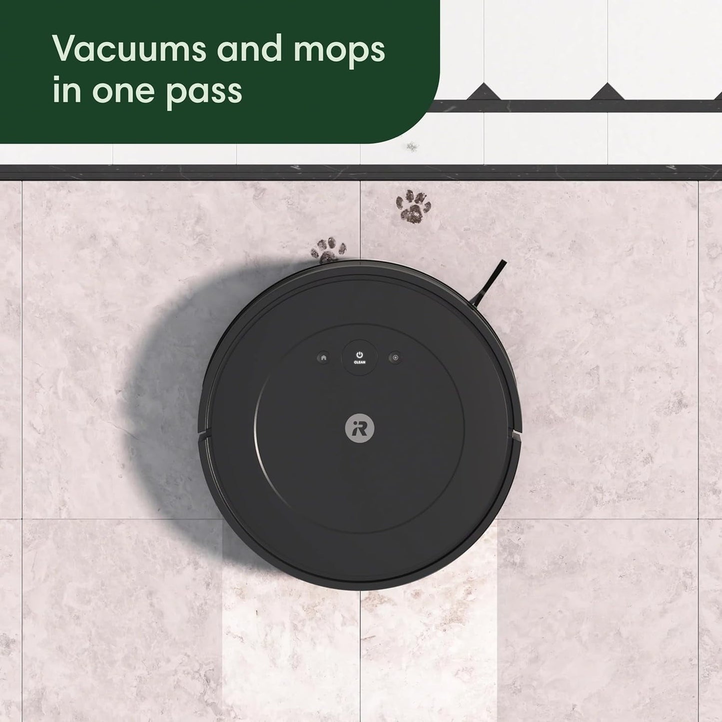iRobot Roomba Combo Robot Vacuum &amp; Mop (Y0110) - Easy to use, Power-Lifting Suction, Vacuums and mops, Multi-Surface Cleaning, Smart Navigation Cleans in Neat Rows, Self-Charging, Alexa
