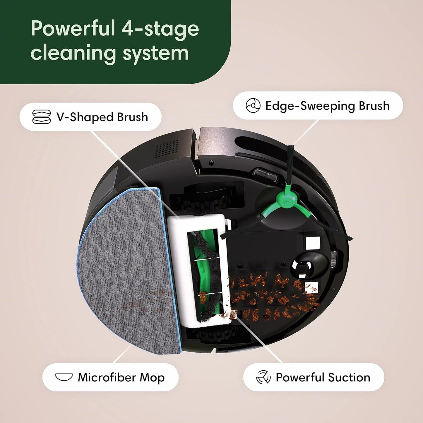 iRobot Roomba Combo Robot Vacuum &amp; Mop (Y0110) - Easy to use, Power-Lifting Suction, Vacuums and mops, Multi-Surface Cleaning, Smart Navigation Cleans in Neat Rows, Self-Charging, Alexa