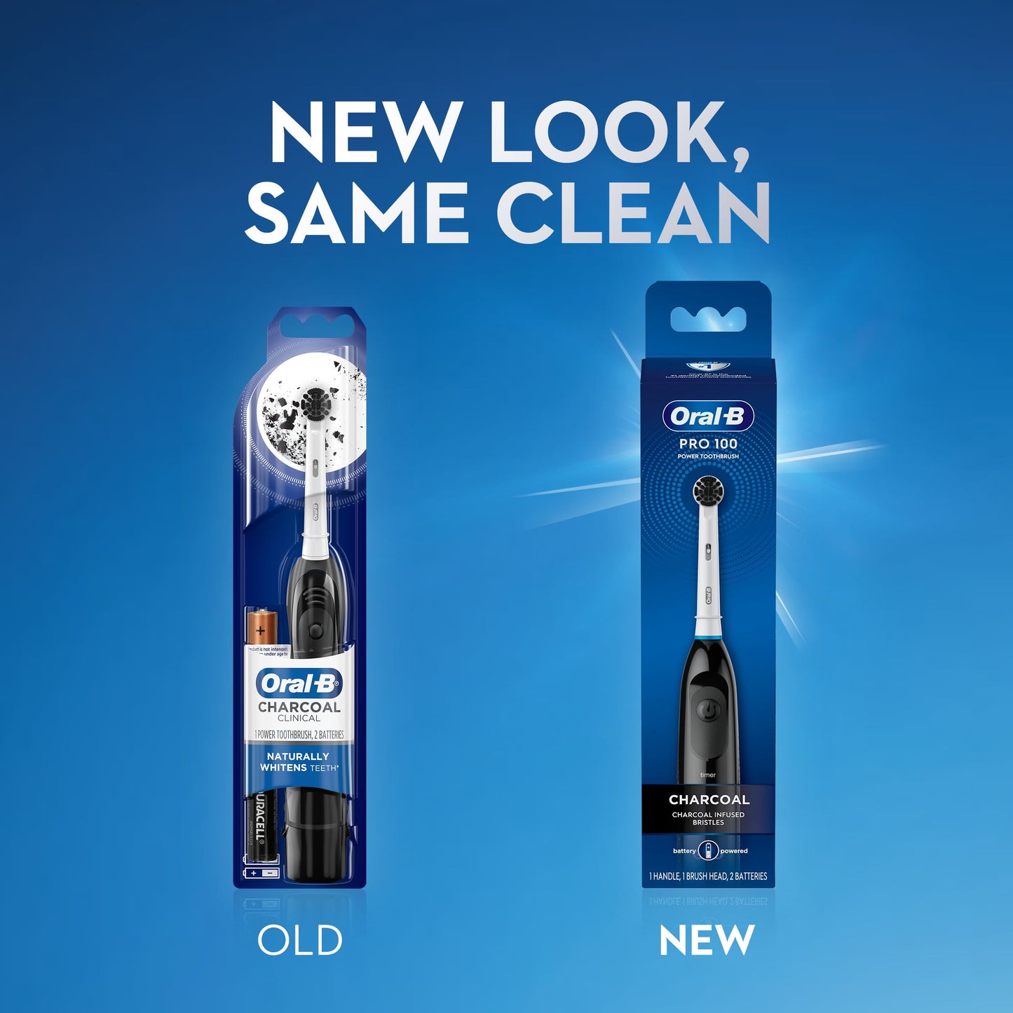 Oral-B Clinical Charcoal Battery Electric Toothbrush, Black, for Adults and Children 3+
