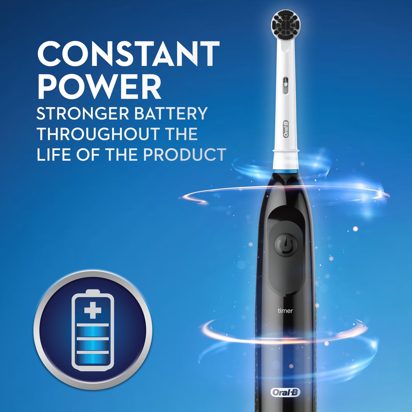 Oral-B Clinical Charcoal Battery Electric Toothbrush, Black, for Adults and Children 3+