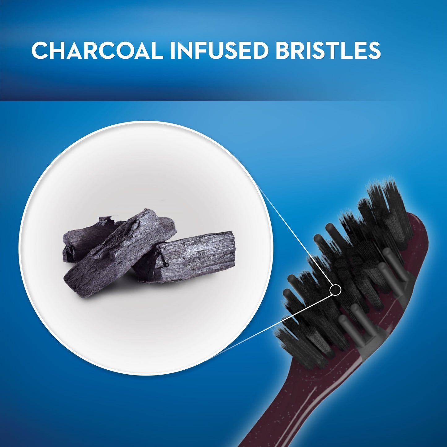Oral-B Charcoal Manual Toothbrush, Medium, 2 Count, for Adults &amp; Children 3+