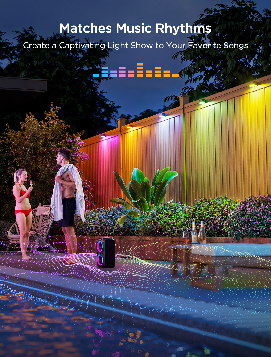 Govee Outdoor Deck Light - LED, 72 Ft Cord, Modern Style - 12 Pack