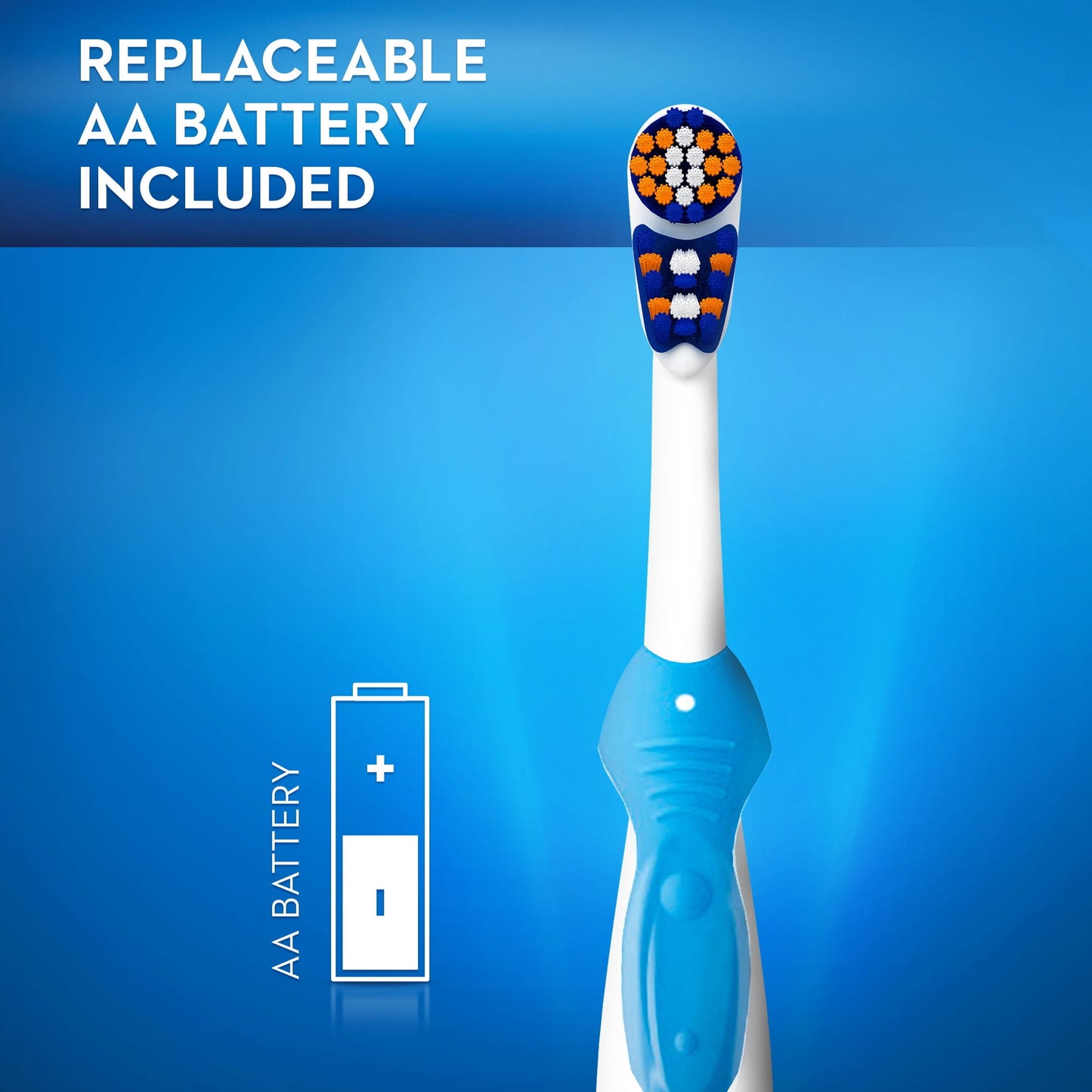 Oral-B Toothbrush, 3D White Battery Toothbrush, 1 Count, Colors May Vary, for Adults and Children 3+