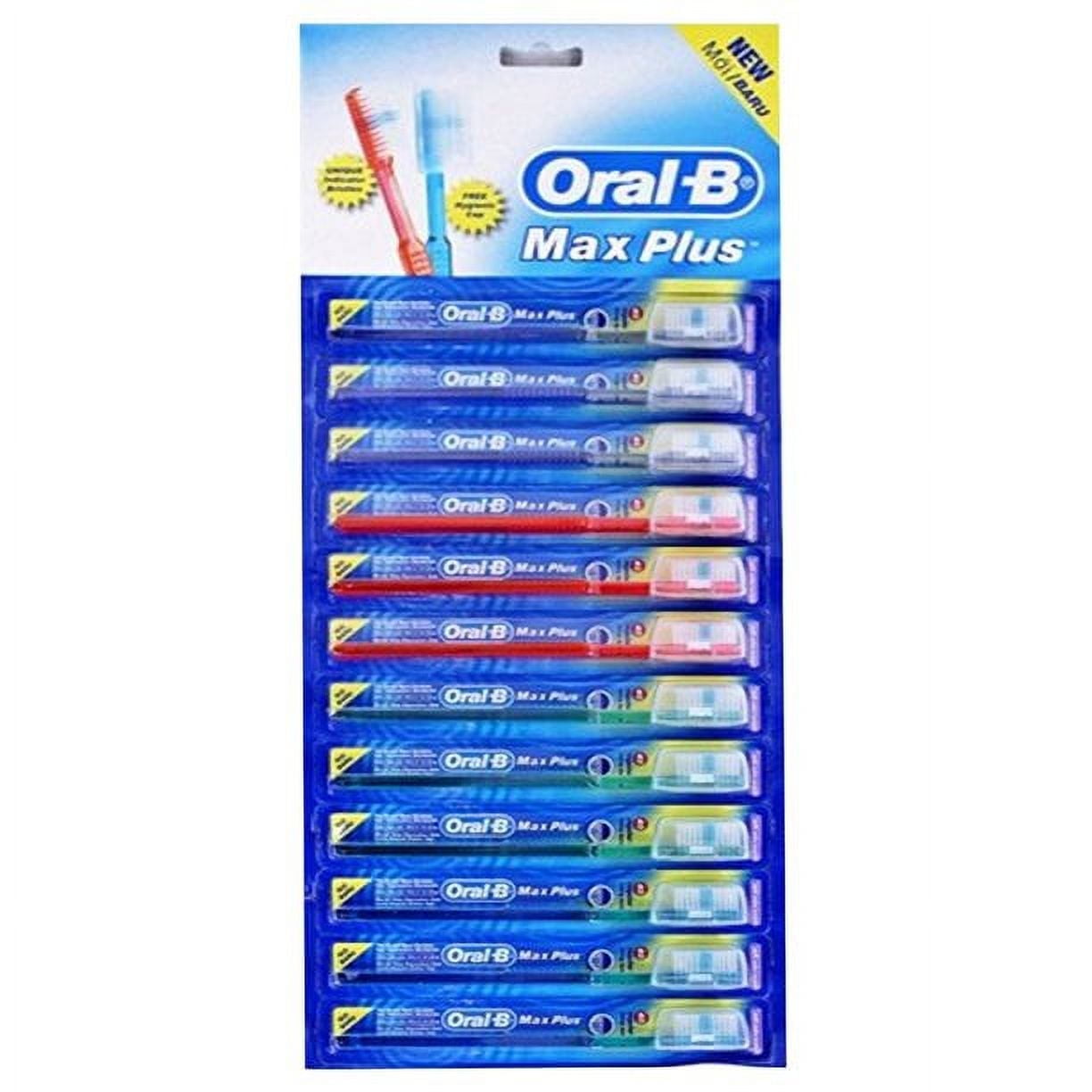 Oral B Max Family Pack Multicolored Toothbrushes With Travel Covers -12 pack