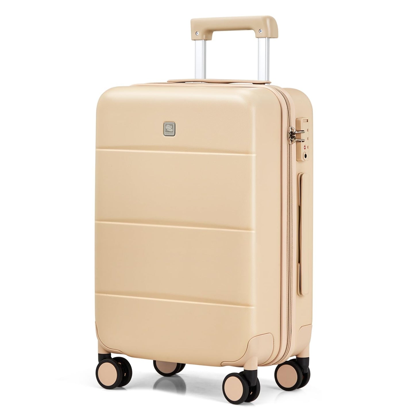 Hanke 26 Inch Luggage Large Suitcase With Spinner Wheels Tsa Luggage Suitcases Traveler's Choice Hard Case Luggage For Women &amp; Men Rolling Checked Luggage(Cuba Sand)
