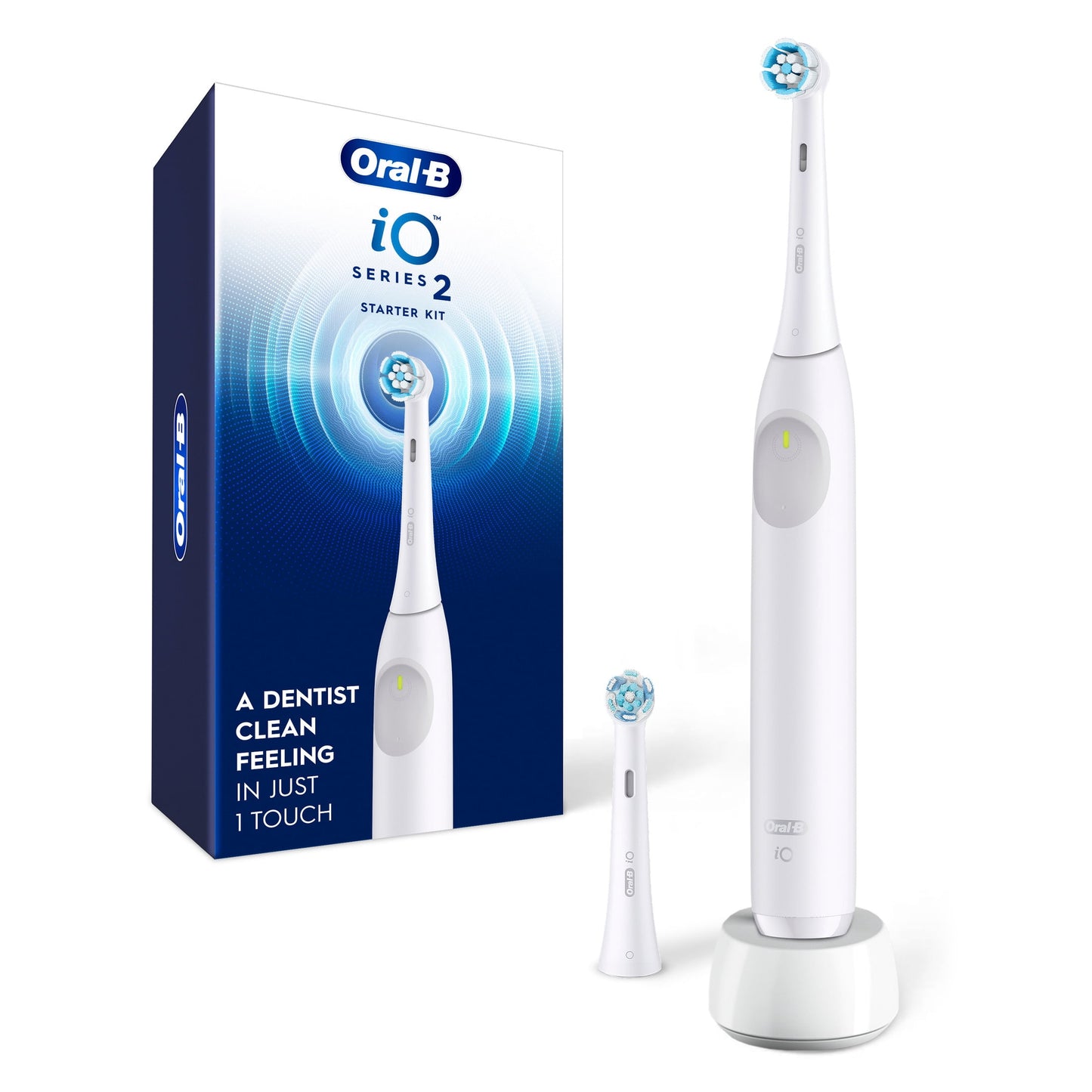 Oral-B Toothbrush, iO Series 2 Electric Toothbrush Starter Kit, Night Black