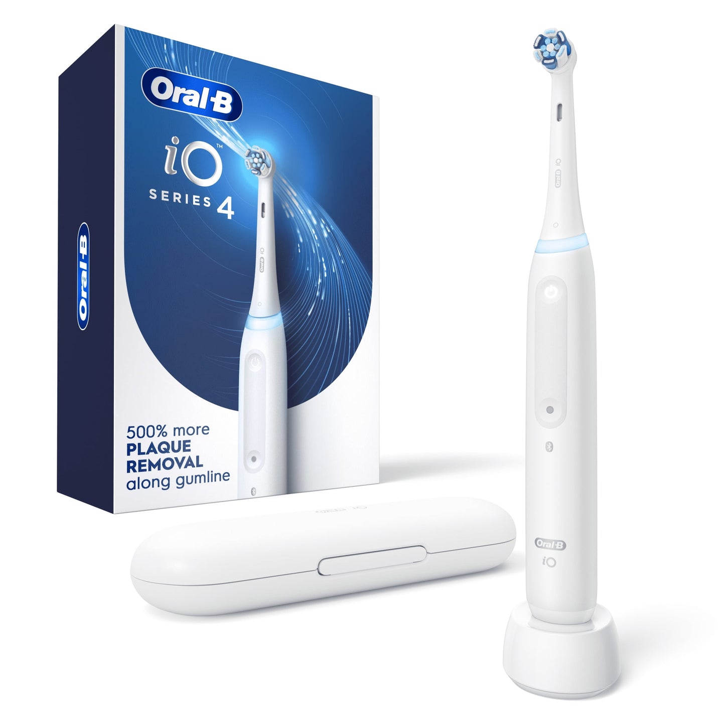 Oral-B Toothbrush, iO Series 4 Electric Toothbrush with (1) Brush Head, Rechargeable, Black